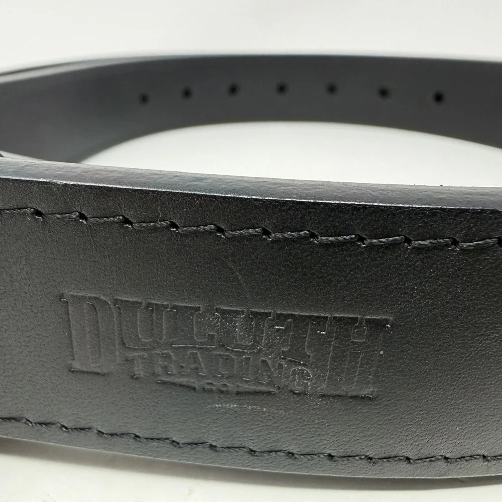 Duluth Trading Co Belt Mens 44 Lifetime Durability Black Leather 20345 EUC